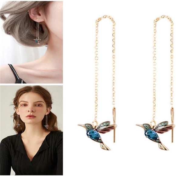 HOST PICK Hummingbird Threader Drop Earrings - Picture 7 of 13